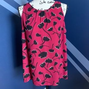 Loft Flowered Button-closure back blouse